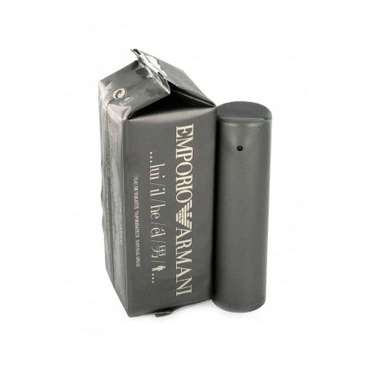 Emporio Armani perfume bottle and packaging on a white background
