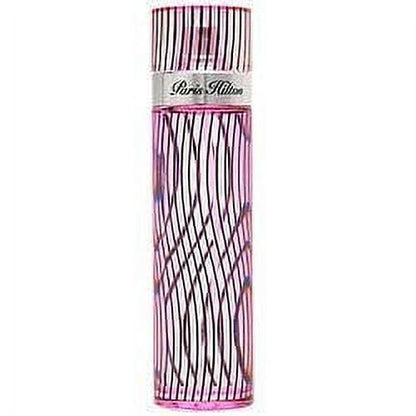 Perfume bottle with zebra pattern on a white background