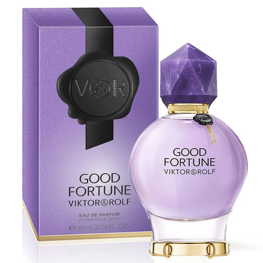 Viktor & Rolf Good Fortune perfume bottle and packaging on a white background