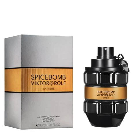 Spicebomb Viktor & Rolf Extreme perfume bottle and packaging on a white background