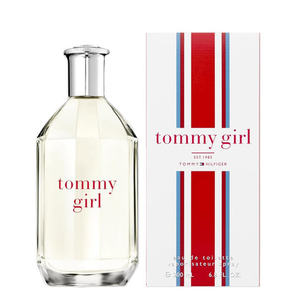 Tommy Girl perfume bottle and packaging on a white background