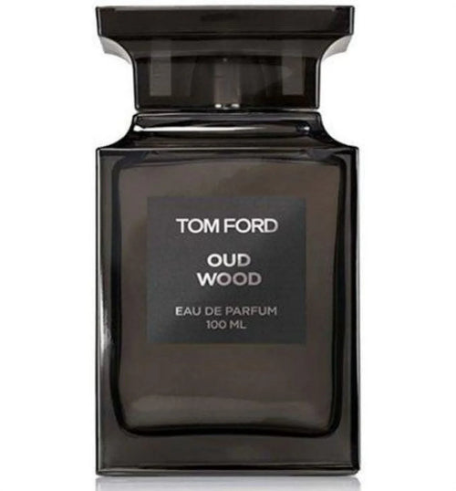 Tom Ford Oud Wood perfume bottle on a white background
